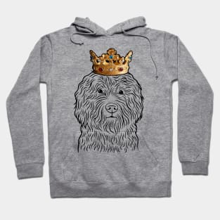 Barbet Dog King Queen Wearing Crown Hoodie